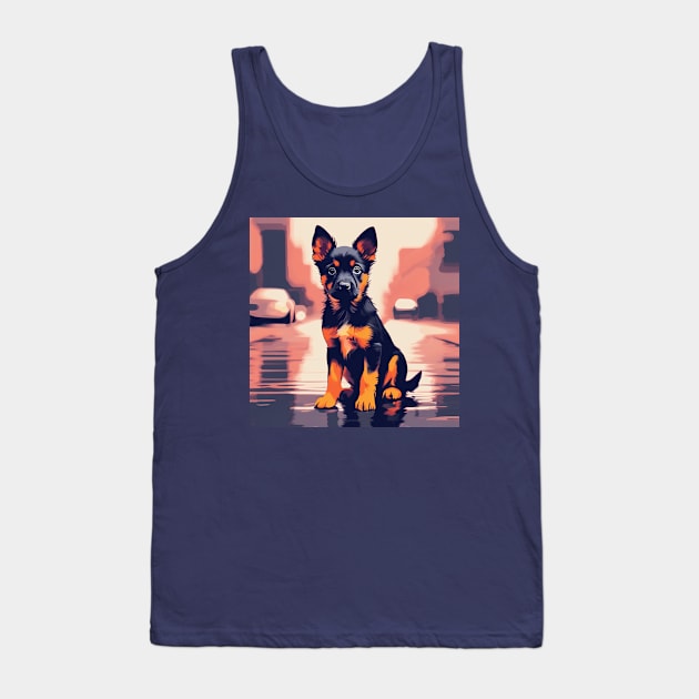 A puppy in the city Tank Top by CreativeSun92